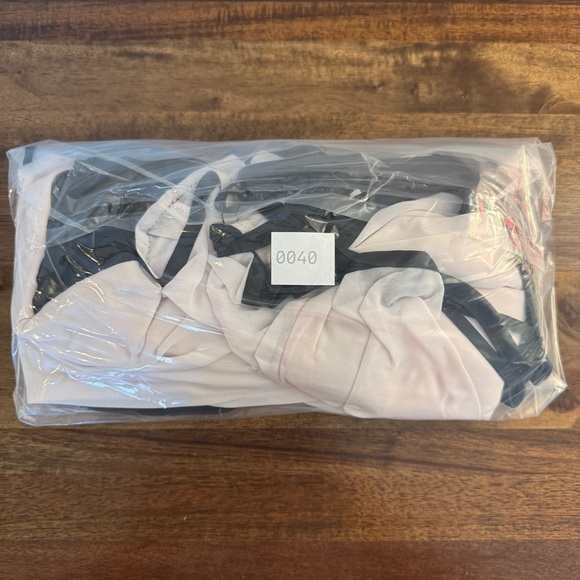 Jessica McClintock - Black and Light Pink Tiered Dress - Picture 12 of 12